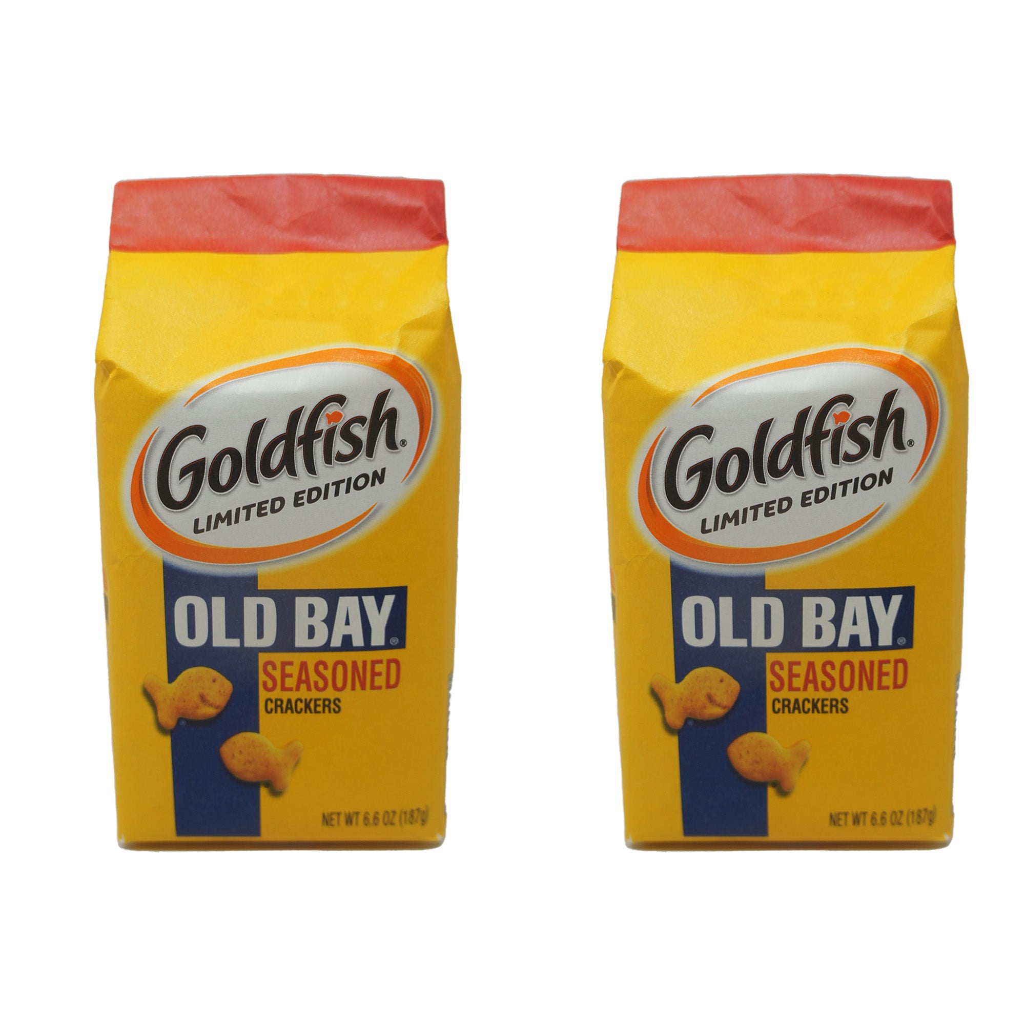 Goldfish Crackers, Old Bay Seasoned, Limited Edition, 6.6 oz per Pack (2 Pack)