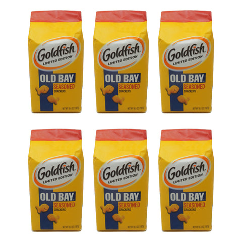 Goldfish Crackers, Old Bay Seasoned, Limited Edition, 6.6 oz per Pack (6 Pack)