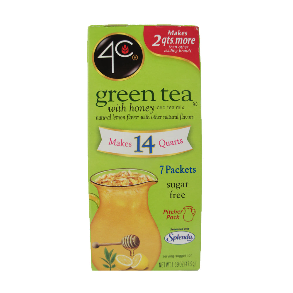 4C, Green Tea, With Honey Iced, Tea Mix (7 packets)