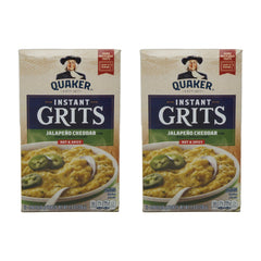 Quaker Instant Grits, Hot and Spicy Jalapeño Cheddar, 12 oz, 2 Pack