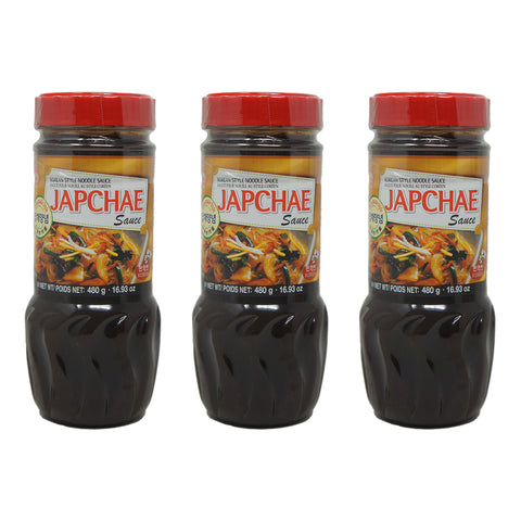 Wang Japchae Korean Style Noodle Sauce, 17 fl oz (3 Pack)