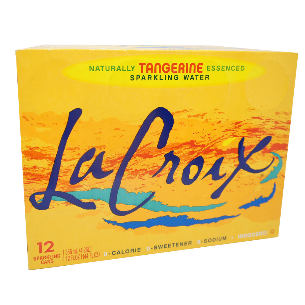 La Croix, Naturally Tangerine Essenceed, Sparkling Water 12 OZ (12 Pack)
