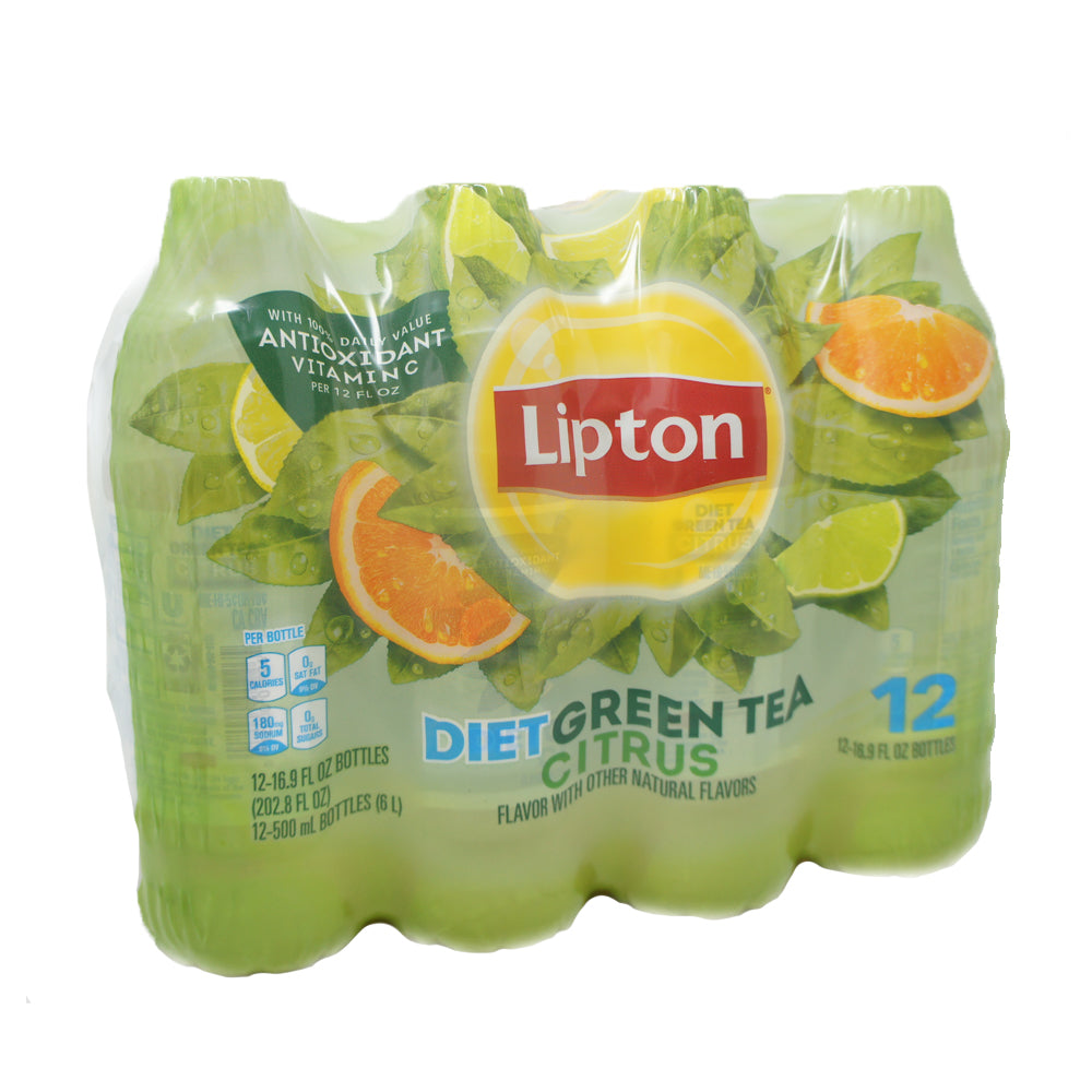 Lipton, Diet, Green Tea, Citrus 16.9 OZ (12 pack)