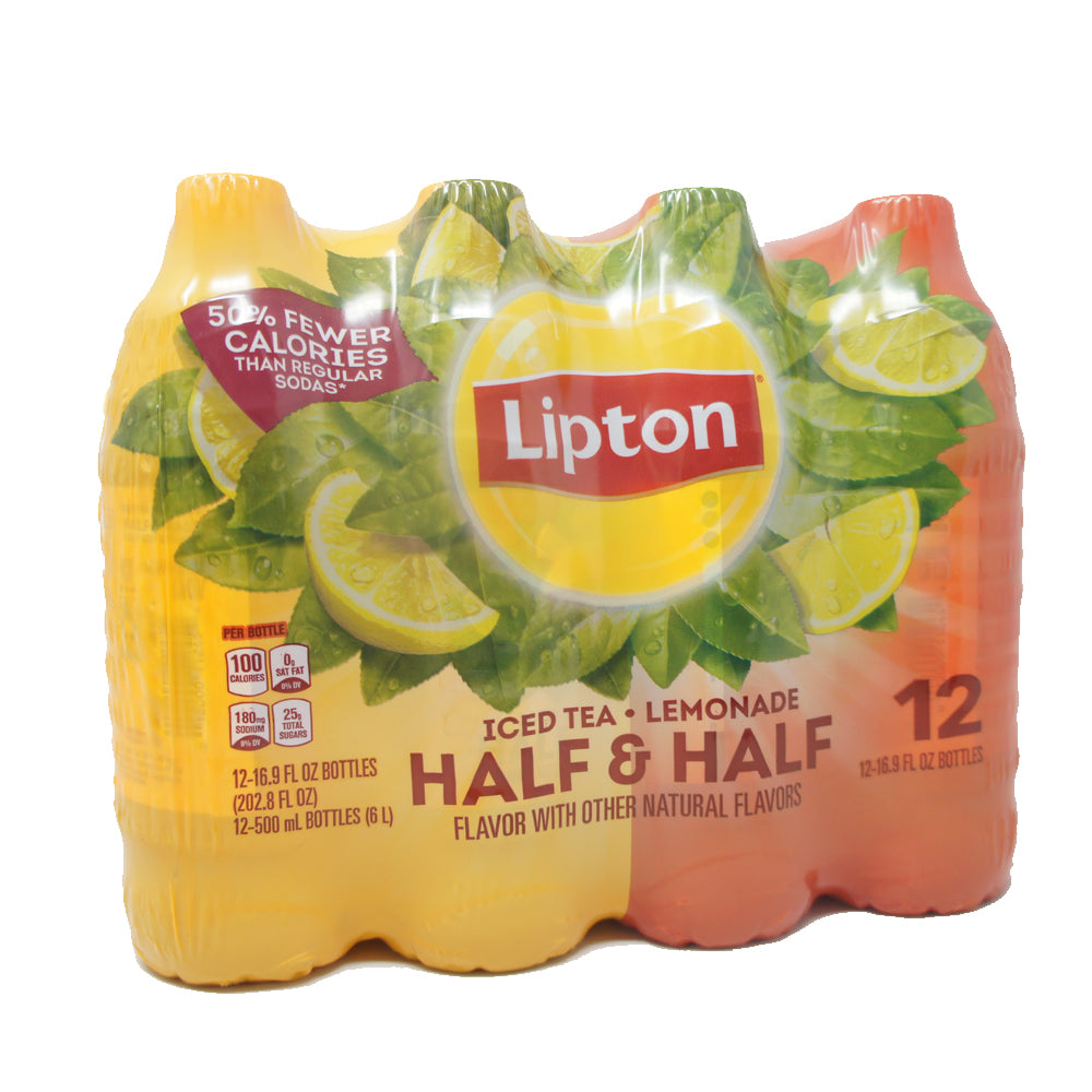 Lipton, Iced Tea, Lemonade, Half Y Half 16.9 OZ (12 pack)