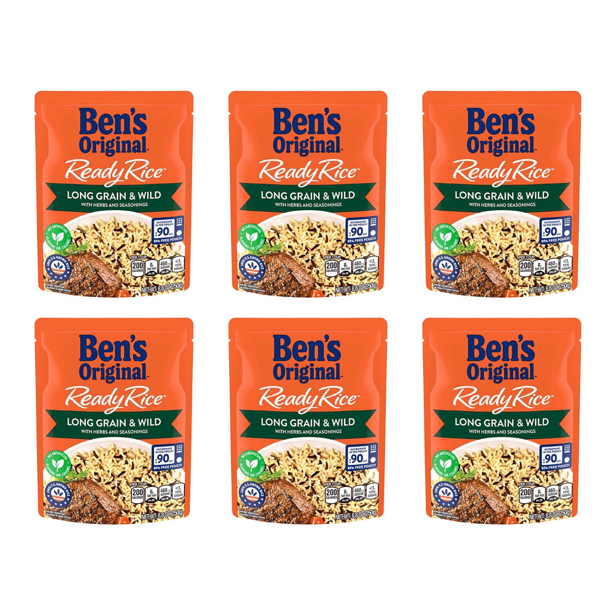 Uncle Ben's Ready Rice, Instant Rice, Long Grain and Wild Flavors, 6-Pack