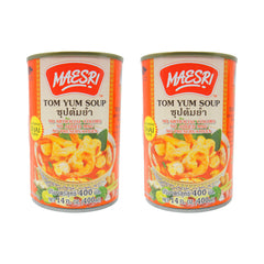Maesri Tom Yum Soup, 14 fl oz Can, Product of Thailand (2 Pack)