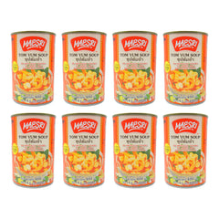 Maesri Tom Yum Soup, 14 fl oz Can, Product of Thailand (8 Pack)