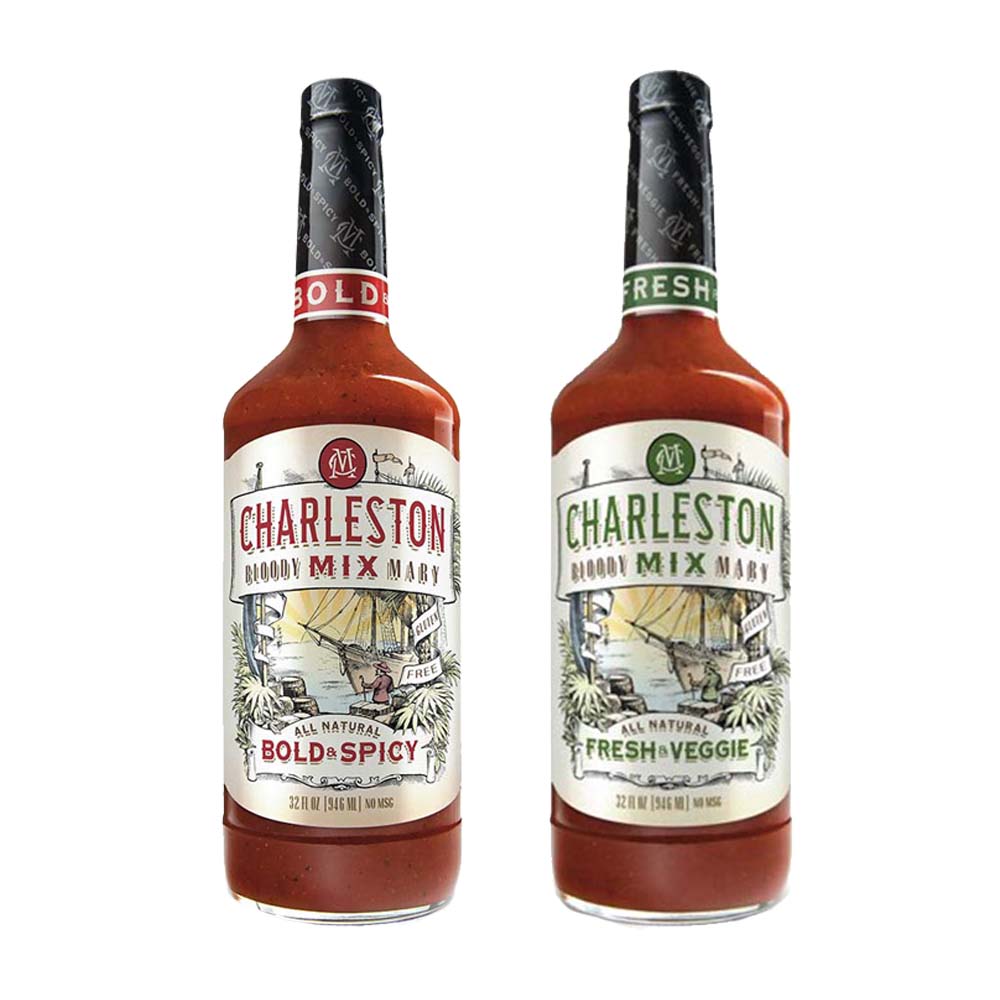 Charleston Bloody Mary Mix, All Natural Drink Mixer, Bold & Spicy, Fresh & Veggie