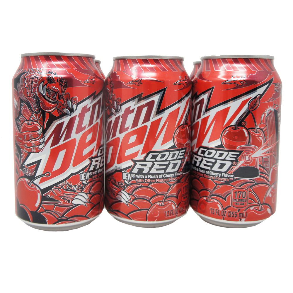 Mountain Dew Code Red, with a Rush of Cherry Flavor, with Other Natural Flavors (6 pack)
