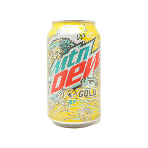 theLowex.com - Mountain Dew Baja Gold, Natural and Artificial Pineapple Flavor, 12 FL OZ, 12 Pack