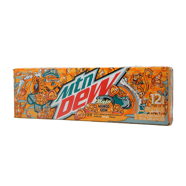 Mountain Dew Baja Mango Gem, Natural and
