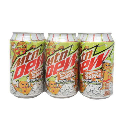 theLowex.com - Mountain Dew Gingerbread Snap'd Gingerbread Flavored Soda 6-Pack 12 Fl oz