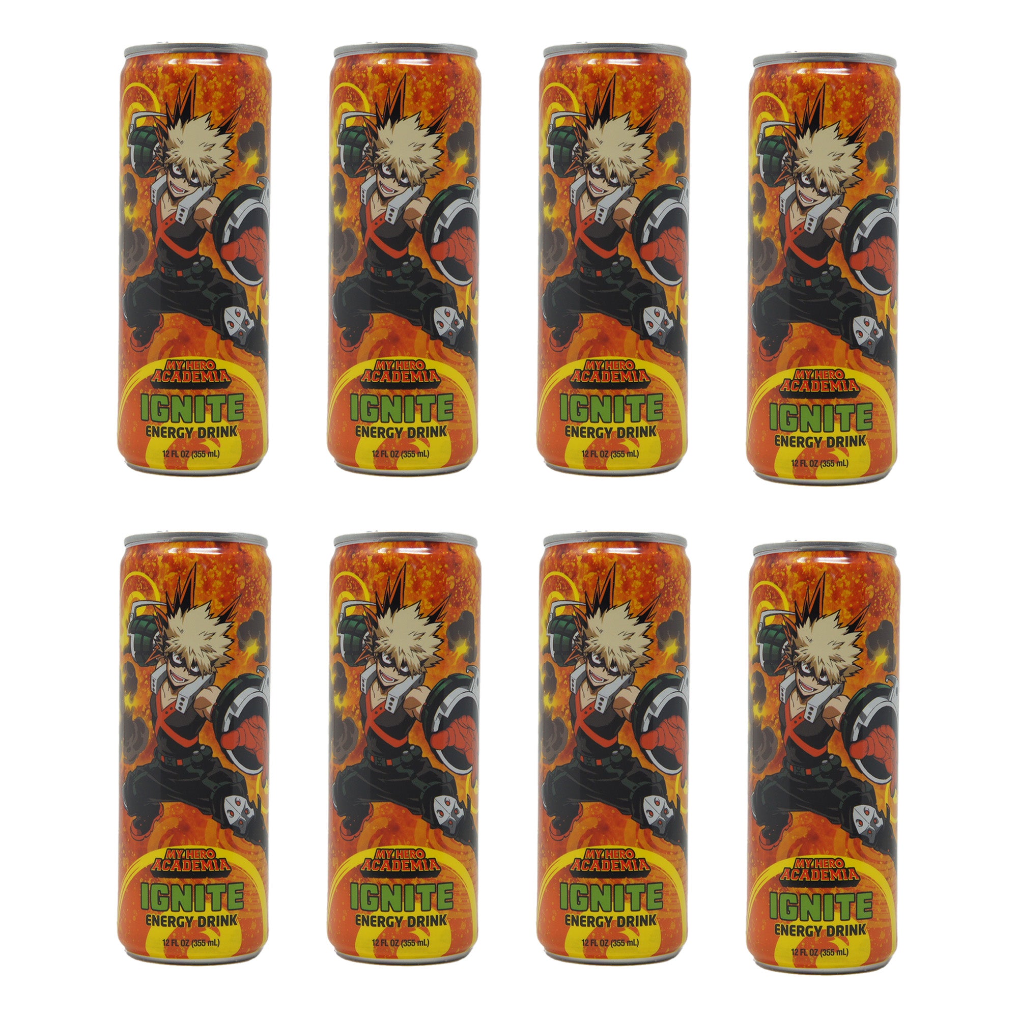 Funimation My Hero Academia Ignite Energy Drink, 12 oz Can (8 Pack)