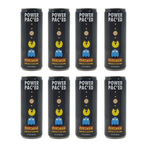 POWER PAC'ED Pac-Man Energy Drink, 12 oz (8 Pack)