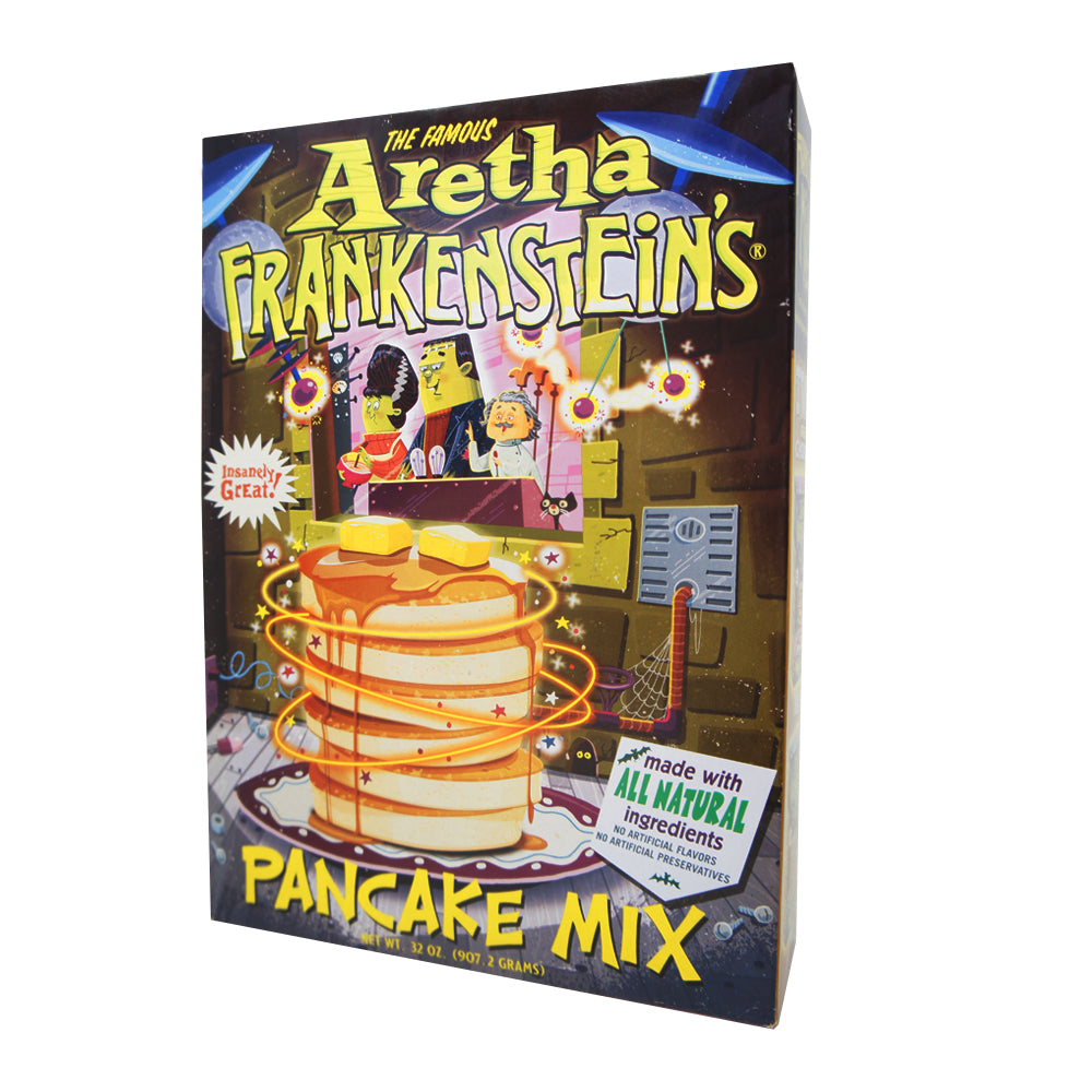 Aretha Frankenstein's, Pancake Mix, 32 OZ (907.2 GRAMS) Made With All Natural Ingredients.