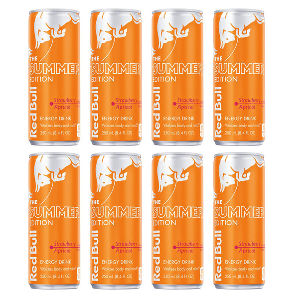 Red Bull Energizer Drink, Summer Edition, Strawberry Apricot, 8.4 fl oz (PREORDER TO APRIL 8)