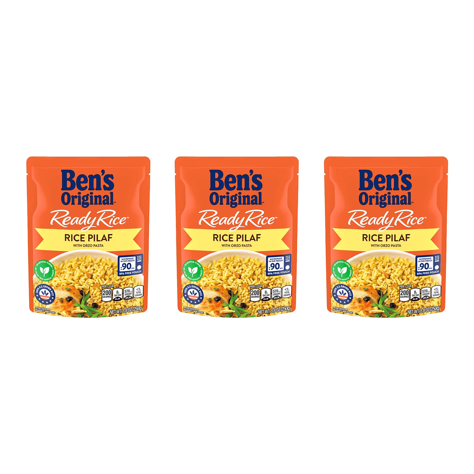 Uncle Ben's Ready Rice, Instant Rice, Rice Pilaf, 3-Pack