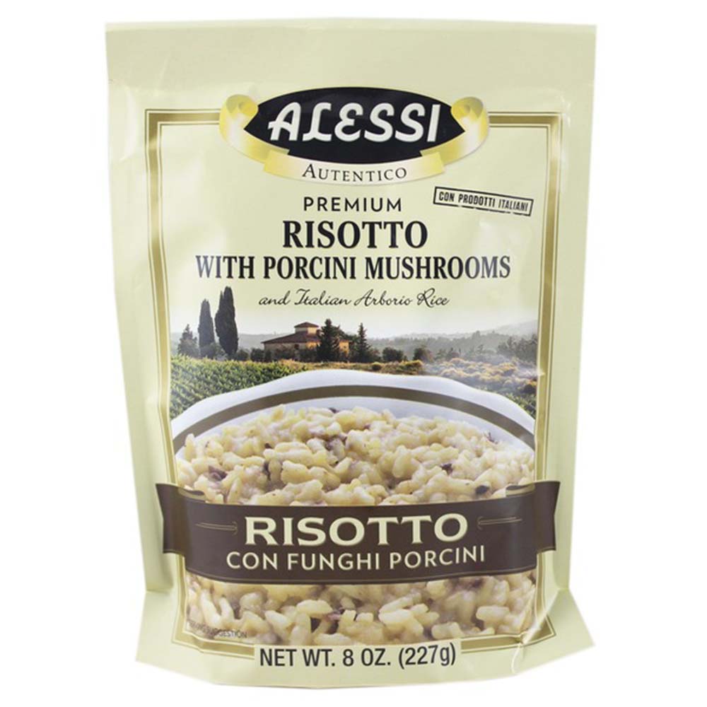 Alessi Risotto with Porcini Mushrooms, Cheese and Broccolini, or Farro con Porcini Mushrooms