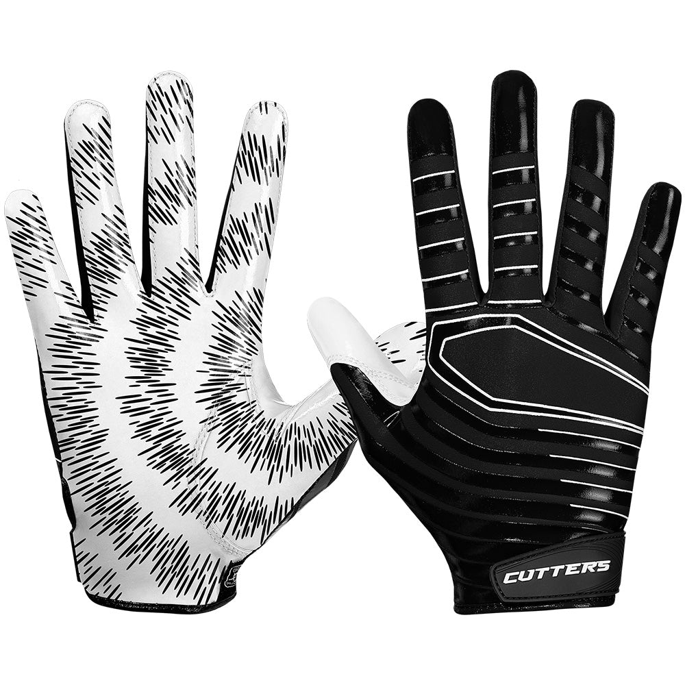 Cutters S252 REV 3.0 Receiver Gloves C-Tack Football Lightweight Pair Black