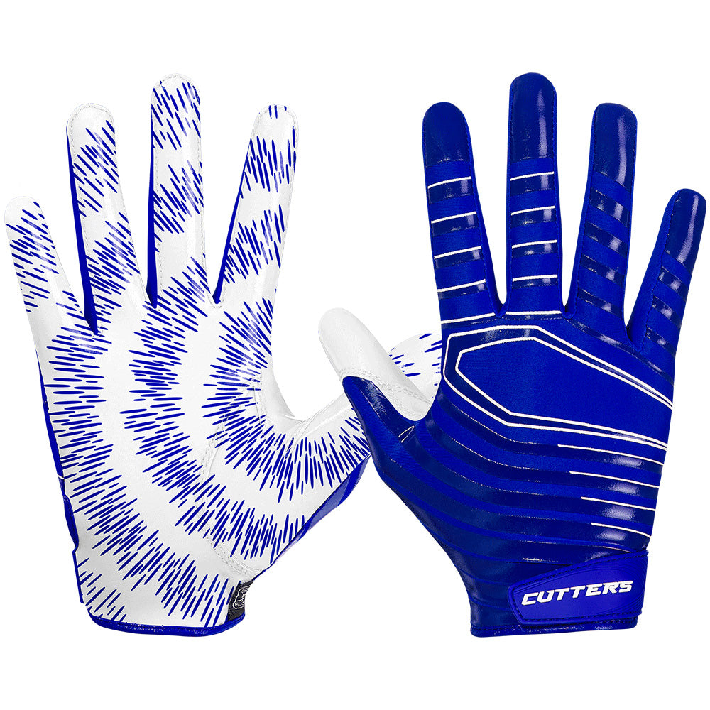 Cutters S252 REV 3.0 Receiver Gloves C-Tack Football Lightweight Pair Royal