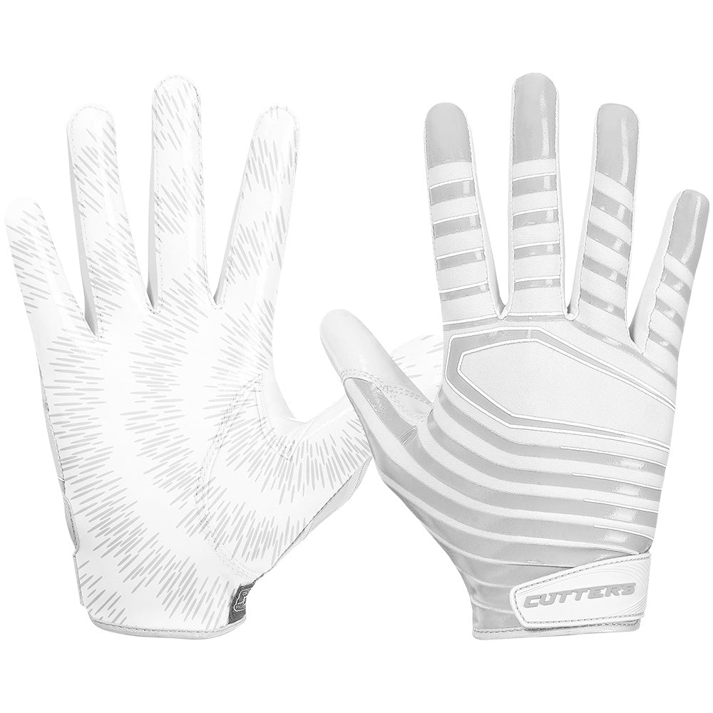 Cutters S252 REV 3.0 Receiver Gloves C-Tack Football Lightweight Pair White