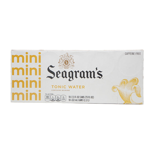Seagram's Mini Tonic Water, 7.5 fl oz Can, 10 Cans