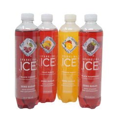 Sparkling ICE, Flavored Sparkling Water, Black Raspberry, Orange Mango, Fruit Punch, Black Cherry, Zero Sugar 17oz (12 Pack)