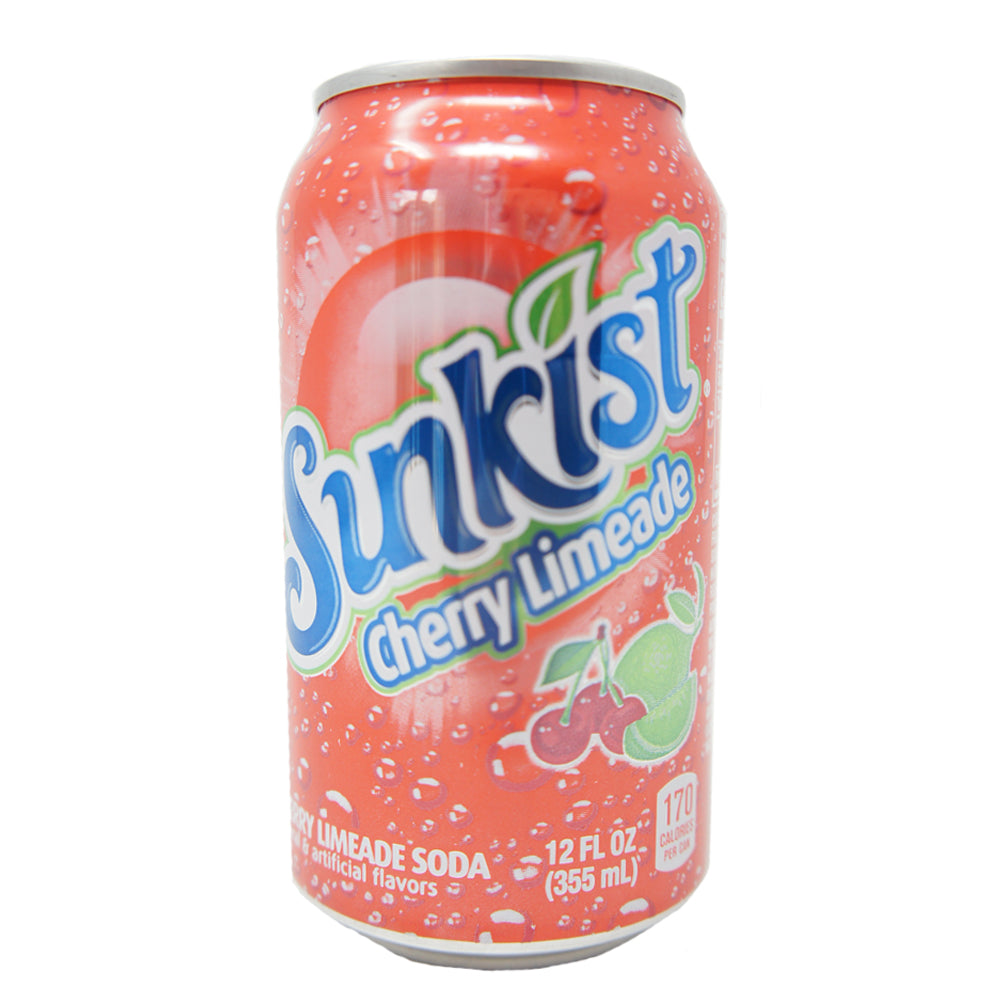 Sunkist, Cherry Limeade Soda, 12 OZ (12 pack)