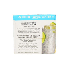Q Light Tonic Water, Made to Mix, Non-Alcoholic, 4-Can Pack, 7.5 FL OZ Cans (30 FL OZ Total)