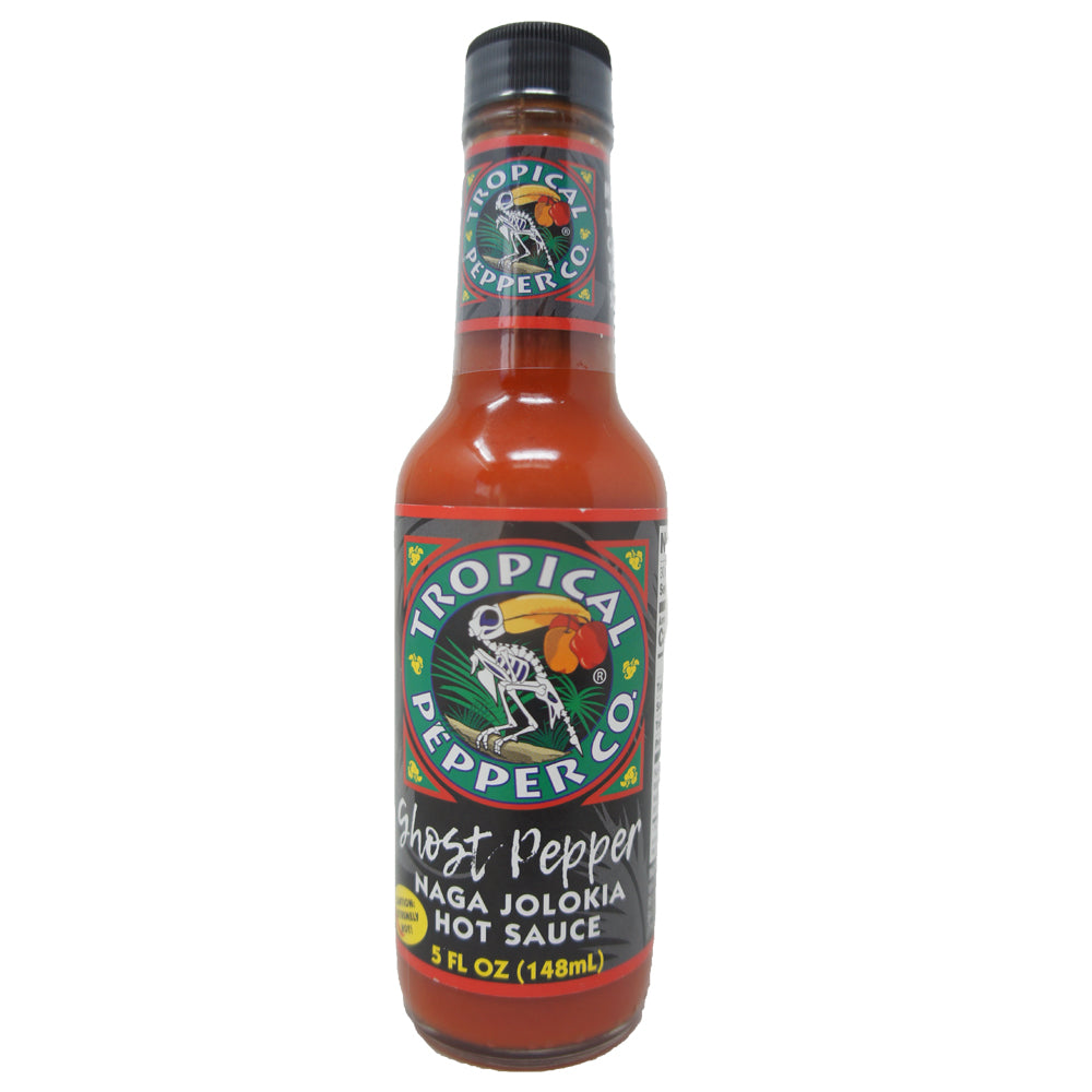 Tropical Pepper Co, Ghost Pepper, Naga Jolokia, Hot Sauce 5 fl oz Bottle
